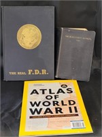 1943 Bluejackets Manual, FDR Book & Atlas