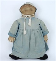 Antique Cloth Rag Baby Doll w/ Painted Face