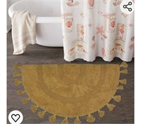 Rug/Mat Half Circle Cotton with Tassels