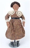 June Wildash Large Folk Art Black Doll