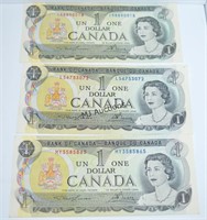 1973 Queen Elizabeth Canada 8 Dollar Bills 1 Lot