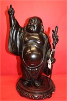Buddha 17" tall on wooden stand