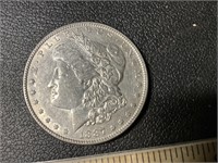 1887 Morgan silver dollar coin