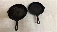 2) Griswold Cast Iron Frying Pans #6 & #8
