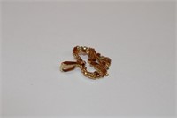 14K heart with doves pendant, .92grams total