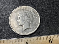 1925 Peace dollar coin