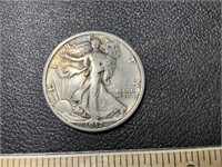 1917 Walking liberty half dollar coin