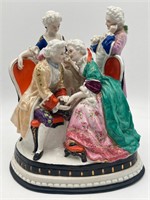 English Colonial Figure With French Porcelain