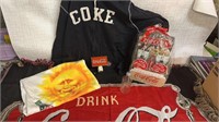 Coca-Cola Lot: Throws, Basket, T-Shirt, Night