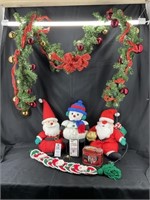 Christmas! Garland, Coca Cola Tin, Santas & More