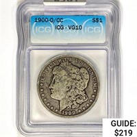 1900-O/CC Morgan Silver Dollar ICG VG10