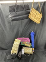VTG Clutches & Hand Tooled Leather Purse & More