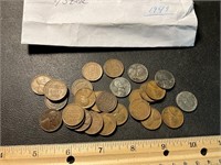Approximately 27 wheat pennies 1940’s dates 4 of