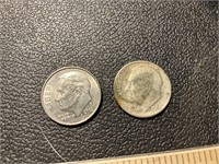 1960 Roosevelt dime and a very nice 2014