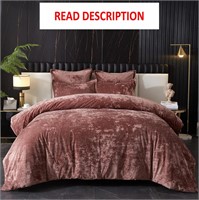 Velvet Comforter  3 pcs Queen Set  Blush Pink