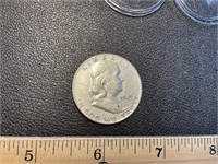 1949 Franklin half dollar coin