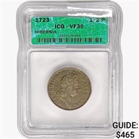 1723 Hibernia Half Cent ICG VF30