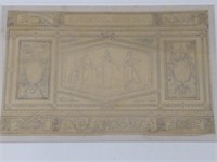 Antique drawing in gilt frame - Cardinal