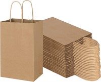 Toovip 100pk 5.25x3.25x8.25 Kraft Paper Bags