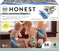 Honest Co. Diapers  Size 4  Tie-Dye  54Ct
