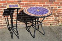Pair of Tile Plant Stands