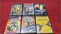 6 ps2 games in the case