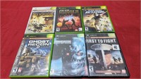 6 xbox 1 games in the case