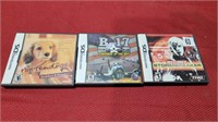 3 nintendo ds games in the case