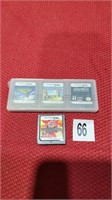 4 nintendo ds games in the case