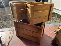 3 new multi size wood boxes / planter  (con2)
