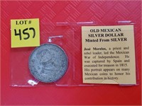 Old Mexican Silver Coin