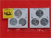 6 D.P.S Steel War Pennies