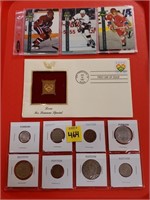 First Day Cover, Foreign Coins, Cards