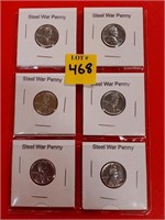 6 Steel War Pennies