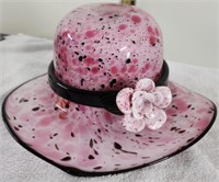 Beautiful Pink Murano Blown Glass Hat