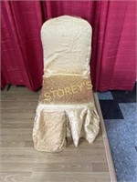 58 Gold Scroll Chair Covers w/ Tie