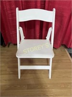 White Resin Folding Padded Chair