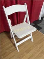 White Resin Folding Padded Chair