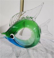 Nice Murano Blown Glass Angelfish- Green