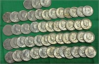 5 lots of 10 Kennedy  Half Dollar Coins