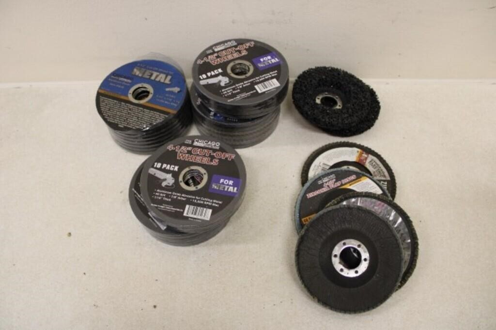 Lot of 4.5" Cutoff Wheels & Sanding Discs for