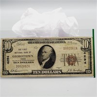1929 $10 GOERGETOWN TEXAS NATION BANK CURRENCY