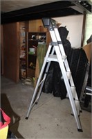 6' Aluminum Step Ladder with Toolbox Top