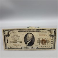 1929 $10 GOLIAD TEXAS NATIONAL BANK CURRENCY