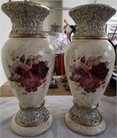 Pair of Pretty Ceramic Vases