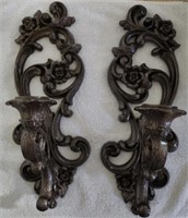 Pair of Vintage Homco Wall Hanging Candle Holders