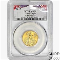 2017 American 1/4oz. Gold $10 Eagle PCGS MS70