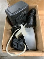 Dust Pan, Small Compressor, Odd Garage Items