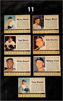 1961 Post Cereal BB Cards 7 NY Yankees