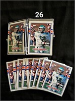 1989 Topps FB Cards R Cunningham #115/ 100 Ct